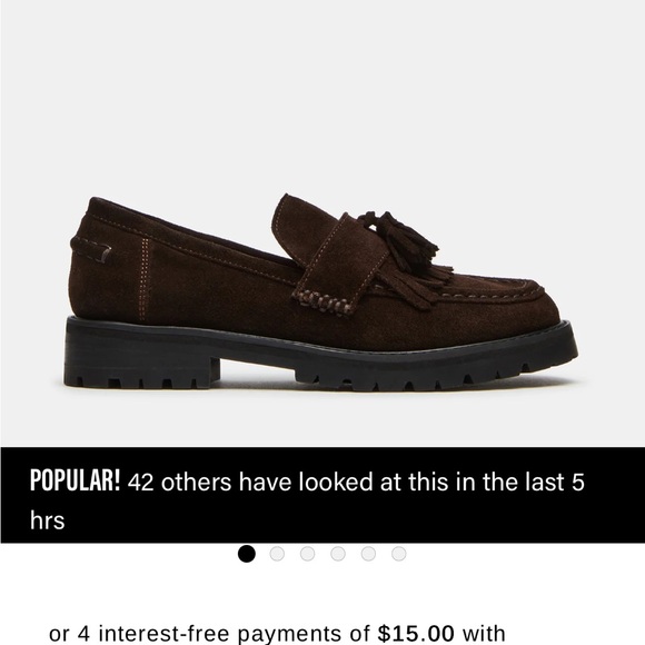 Steve Madden Dark Brown Suede Loafers - Picture 3 of 7